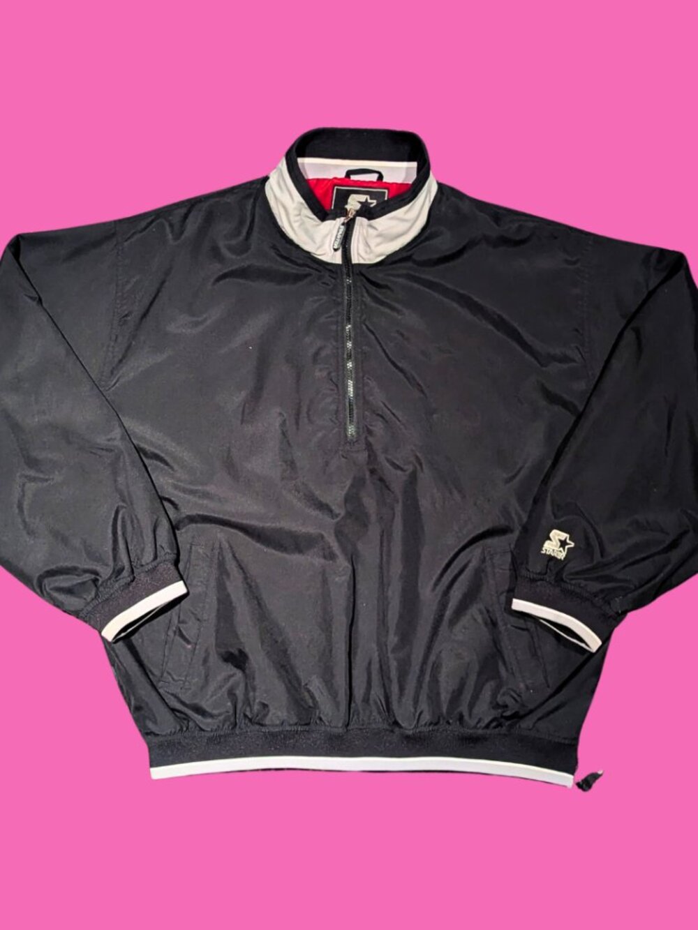 Starter Black Jacket/Windbreaker Size 2XL